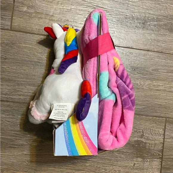 LAST CALL Jojo Siwa Unicorn Stuffed Animal And Throw Set - Picture 5 of 9